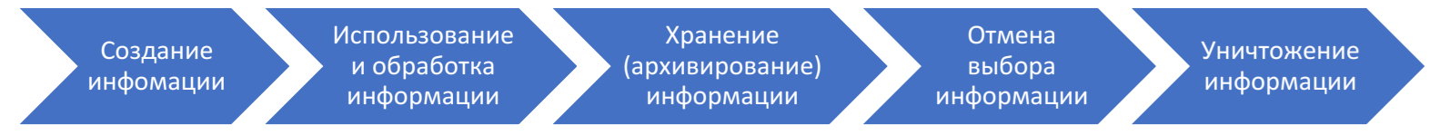 Рисунок 1. Жизненный цикл информации